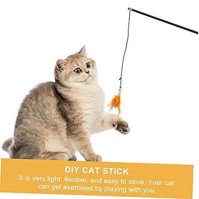 Dog Teasing Stick Telescopic Fishing Pole Wand Toy Funny Dog Stick Rod  Flexible Teasing Cat Wand Toy For Kitten Puppy Dog Cats