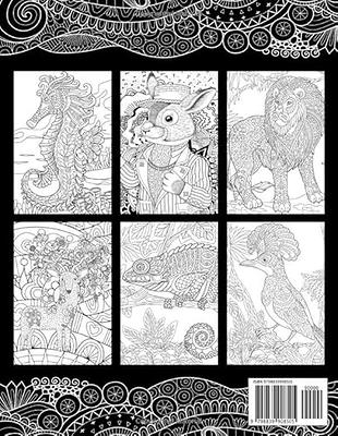 Rabbit Coloring Books for Adults Relaxation: Fun and Beautiful Animals and Flowers Coloring Pages for Stress Relieving Design [Book]