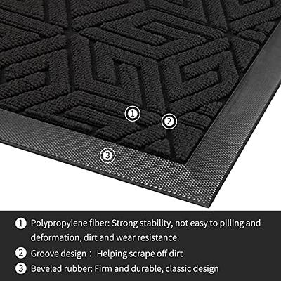 Yimobra Black Front Entrance Door Mat Outdoor Indoor, 36x24 Inch, Heavy  Duty Doormat Entryway Floor Mat, Non Slip Durable Rubber Backing, Easy  Clean Shoe Scraper, Waterproof, Patio, Lawn - Yahoo Shopping