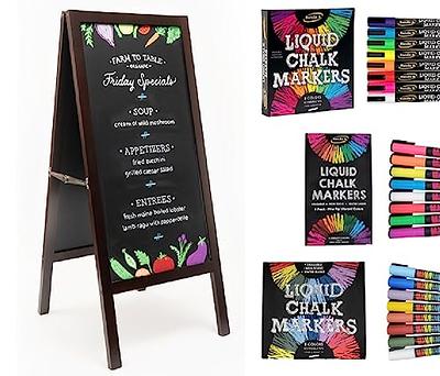 ZODDLE Liquid Chalk Markers, (1mm Extra Fine Tip, 10 Vibrant Colors)  Erasable Marker Pen - For Blackboards, Chalkboard, Glass, Window, Label  Liquid Chalk-10