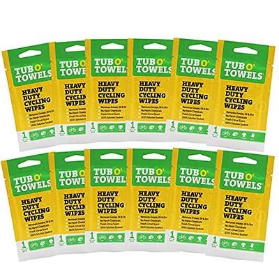 Tub O' Towels Heavy Duty Cycling Wipes, Individually Wrapped Cleaning Wipes  for Biking and Cycling, 12-Pack - Yahoo Shopping