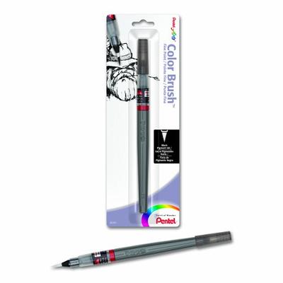 Pentel Arts Sign Pen Brush, Sepia Pigment Ink, 1 Pack, (SESP15BPSP),Black