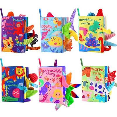  Baby Books 0-6 Months - 2PCS Baby Toys 6-12 Months+ Touch Feel  Tummy Time Books, Baby Boy Gifts for Baby Shower,Christmas Stocking  Stuffers,Learning Sensory Stroller Toys 0-3 4-6 Months Developmental 