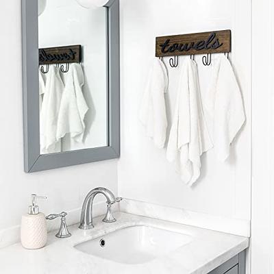 Mkono Towel Holder Wall Mounted Towel Racks for Bathroom Farmhouse