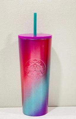 Hand Made Starbucks Tumbler Double Coated in Glittery Epoxy 