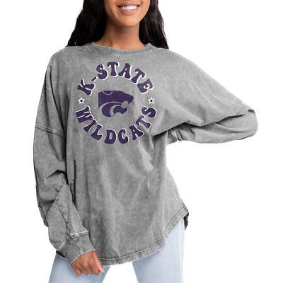 Women's Gameday Couture Gray Kansas State Wildcats Playing Around Faded  Wash Oversized Long Sleeve T-Shirt - Yahoo Shopping
