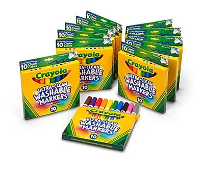 64 Crayola Washable Marker Set, Gift for Kids, Gel Markers Window