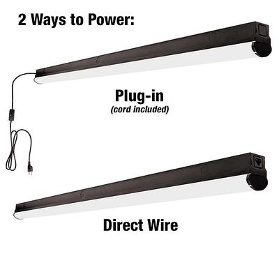 Commercial Electric 4 ft LED Garage Workshop Linkable Matte Black Ceiling  Strip Light Plug-In or Hardwire 3600 Lumens 4000K Bright White - Yahoo  Shopping