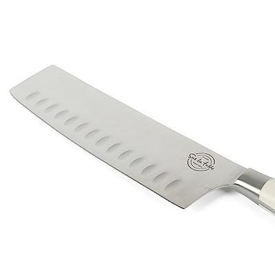  Sur La Table Kitchen Essentials 5 Piece German Steel Blade  w/Triple Riveted Handle Set on Beechwood Magnetic Block - Linen White :  Everything Else