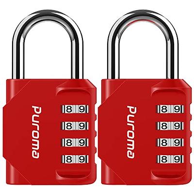 Puroma 1 Pack Combination Lock 4 Digit Locker Lock Outdoor Waterproof  Padlock for School Gym Locker, Sports Locker, Fence, Toolbox, Gate, Case,  Hasp Storage (Silver) - Yahoo Shopping