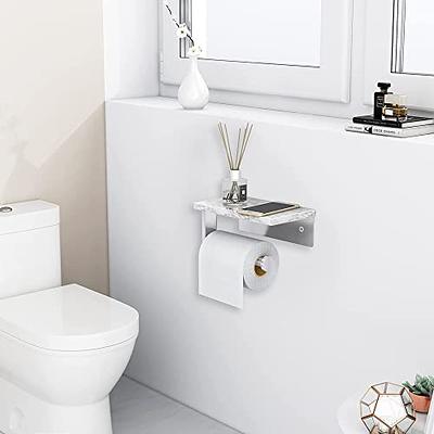 Marble Toilet Paper Holder with Shelf - On Sale - Bed Bath