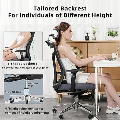 Gaming Chair - Ergonomic Office Chair with Foot Rest Reclining Office Chair,  High Back Mesh Home Office Computer Desk Chair with Wheels, Adjustable  Headrest, Lumbar Support, Padded Arms 