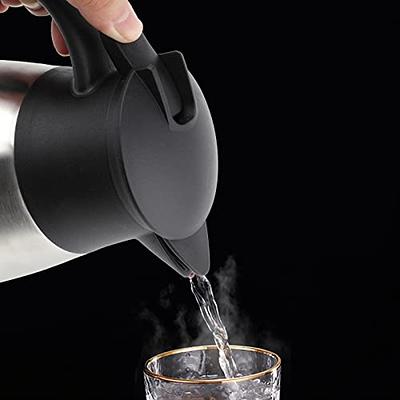 34oz Thermal Coffee Carafe with Tea Infuser/Smart Double Walled Vacuum  Thermos with LED Display/Stainless Steel Tea Carafe/Tea Pot /12 Hour Heat 