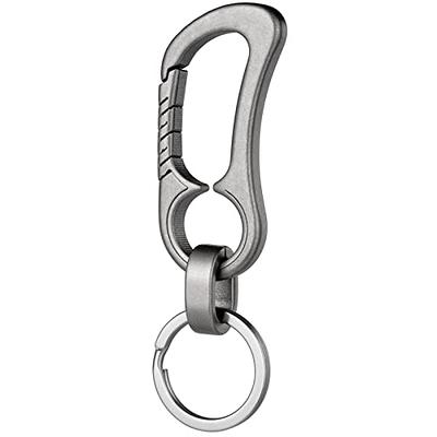 Titanium Carabiner Keychain with Titanium Key Ring, Key Chain Carabiner  Clip Bottle Opener EDC Quick Release Hooks UIInosoo