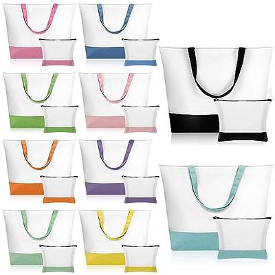 Canvas Tote Bags, Blank Plain Canvas Bag Lightweight Reusable Grocery  Shopping Cloth Bags