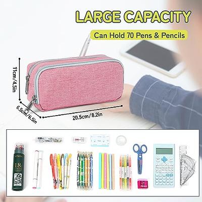 Della Gao Big Capacity Pencil Case, Durable Nylon Pencil Bag