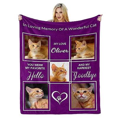 Personalized Cat Blanket, Cat Lover Gift, Custom Photo Blanket