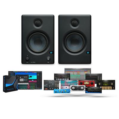 2 Presonus Eris E4.5 4.5 Active Powered Pro Studio Monitors+Pair of Stands  