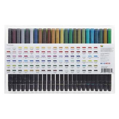 KINGART PRO Dual Twin-Tip Brush Pens, Set of 96 Unique & Vivid Colors,  Watercolor Markers with Flexible Nylon Brush Tips, Professional Watercolor  Pens