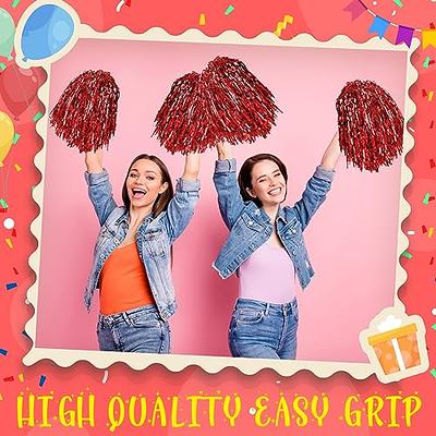 60 Pcs Cheerleading Pom Poms Cheer Pom Poms Fun Pom Poms Metallic