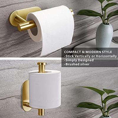 Toilet Paper Holder SUS 304 Brushed Gold 3M Self Adhesive Roll Holder Rack