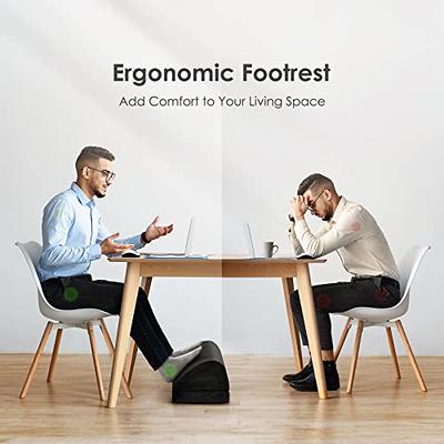 Office Ottoman Foot Rest for Under Desk at Work, Premium Ergonomic Footrest  and Foot Stool for Desk, Excellent Leg Clearance & Firm Support
