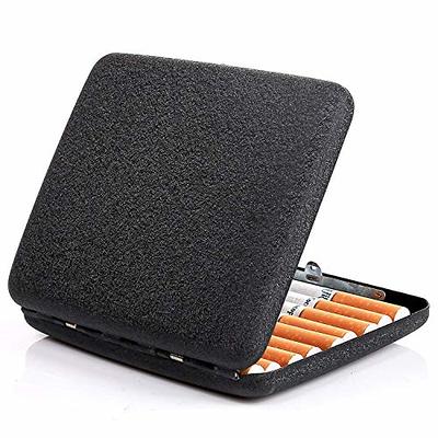 Cigarette Case, Pu Leather Cigarette Case With Lighter Holder,holds 20  Regular Whole Box Cigarette Tobacco Pouch Box,simple Portable Flip  Protective S