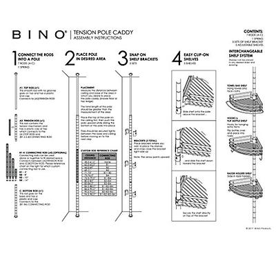 BINO Shower Caddy Shelf - Shower Rack - Shower Organizer Corner - Bathroom  Shower Caddy - Shower Caddy Organizer - Bathroom Essentials - Holder  Organizer - Shower Shelves (Rounded) - Yahoo Shopping