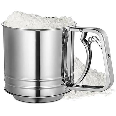 White Scoop & Sift Flour Sifter