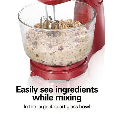 Hamilton Beach 7 Speed 4qt Stand Mixer Red