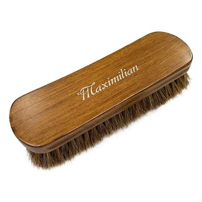 Premium Beige Horse Hair Brush - Horse Hair Shoe Brushes for Polishing,  Cleaning & Buffing Leather Shoes - Boot Brush with Soft Bristles, Comfy  Grip 