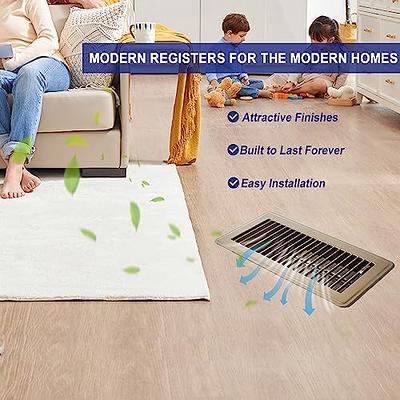 Floor Vent Covers 4x12, Air Vent Screen Cover Easy Install PVC Magnetic  Register Vent Covers Vent Deflectors for Home Ceiling Wall Floor Mesh  Covers Air Vent Filters (Black, 6 Pack, 4 x