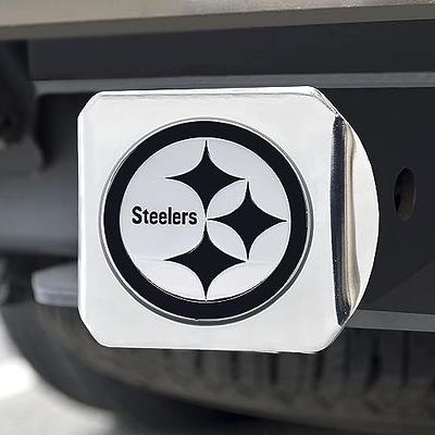 Pittsburgh Steelers NFL Chrome Hitch Cover with Chrome Team Logo by FANMATS  - Unique Custom 3-D