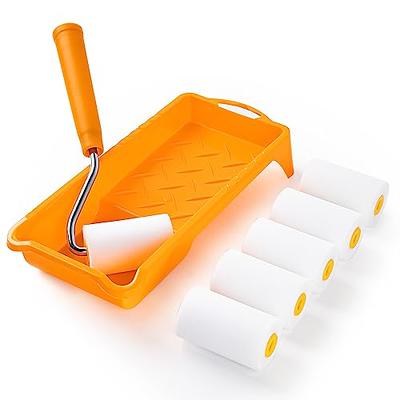 Foam Paint Roller Kit -Small Paint Tray Set with High-Density Foam