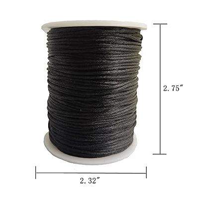 Xiezyu 1.5mm Nylon Satin Cord Thread Beading String for Macrame Bracelets  Chinese Knotting,Necklaces,Jewelry Making 109 Yards (Black) - Yahoo Shopping