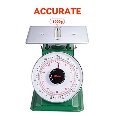 Tada 110-LBS Heavy Duty Portion-Control Mechanical Kitchen and Food Scale  Industrial Dial Scale with Stainless Steel Platform