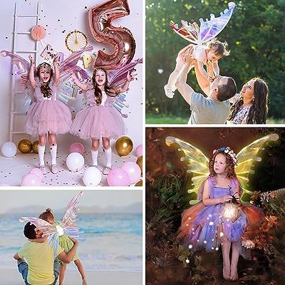 maysida Electric Fairy Wings for Girls, Light Up Moving Butterfly Wings  with LED Lights and Music, Toy for Kids as Halloween Valentine Birthday  Christmas Party Costume Princess Cosplay Dress Up Gift 