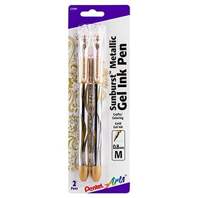 Pentel Sunburst Gel Pens, Medium Point, Assorted Ink, 2/Pack