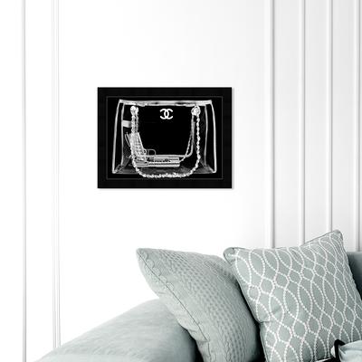 Oliver Gal 'Coveted Spy Bag Noir' Fashion and Glam Wall Art Framed