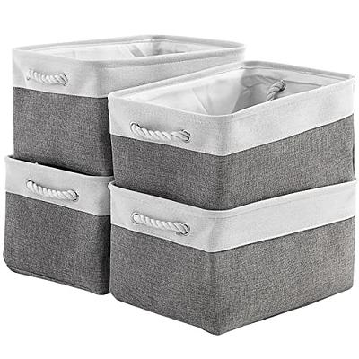 Storage Basket for Organizing - Large 4 Pack Fabric Storage Bins