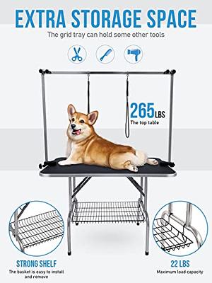 Unovivy unovivy dog/pet grooming table foldable height adjustable