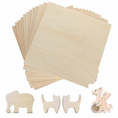 Unfinished Wood Pieces,18 Pack Basswood Sheets 1/16 Thin Plywood