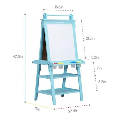 MEEDEN Easel for Kids, Art Easel, Kids Easel, Toddler Easel, Solid Pine  Wood Kids Art Easel, Toddler Drawing Board, Chalkboard and Magnetic White