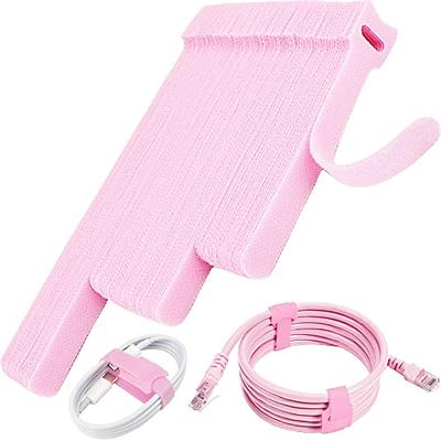 70 Pcs Cable Ties Reusable, Multi-Color Reusable Fastening Cable Ties,  Adjustable Cord Wire Cable Organizer Straps, Hook and Loop Cable Management