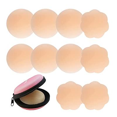 Niidor Nipple Covers, Reusable Adhesive Silicone Nipple Covers Stickers Pasties  Bras for Women, Breast Petals with Travel Case, Milky - Yahoo Shopping