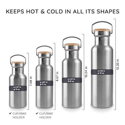 ALBOR - Insulated Water Bottle with Straw and 4 Leak Proof Lids - Stainless  Steel, 32 Oz, Rose Gold 