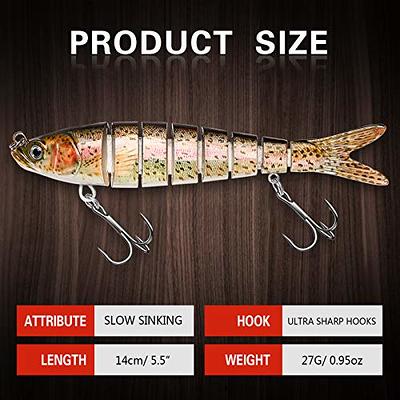 Bass Fishing Lure Topwater Bass Lures Fishing Lures Multi Jointed Swimbait  Lifelike Hard Bait Trout Perch