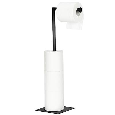 Black Toilet Paper Holder With Shelf Toilet Roll Holder Black Minimalist  Bathroom Decor 