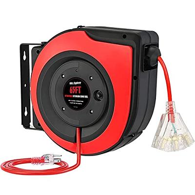 Ultra Explorer 30 Ft Retractable Extension Cord Reel, 16/3 SJTW