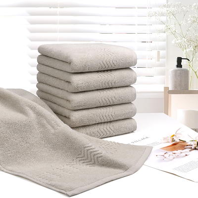 Cleanbear Cotton Hand Towel Set 6-Pack Hand Towels with Assorted Color